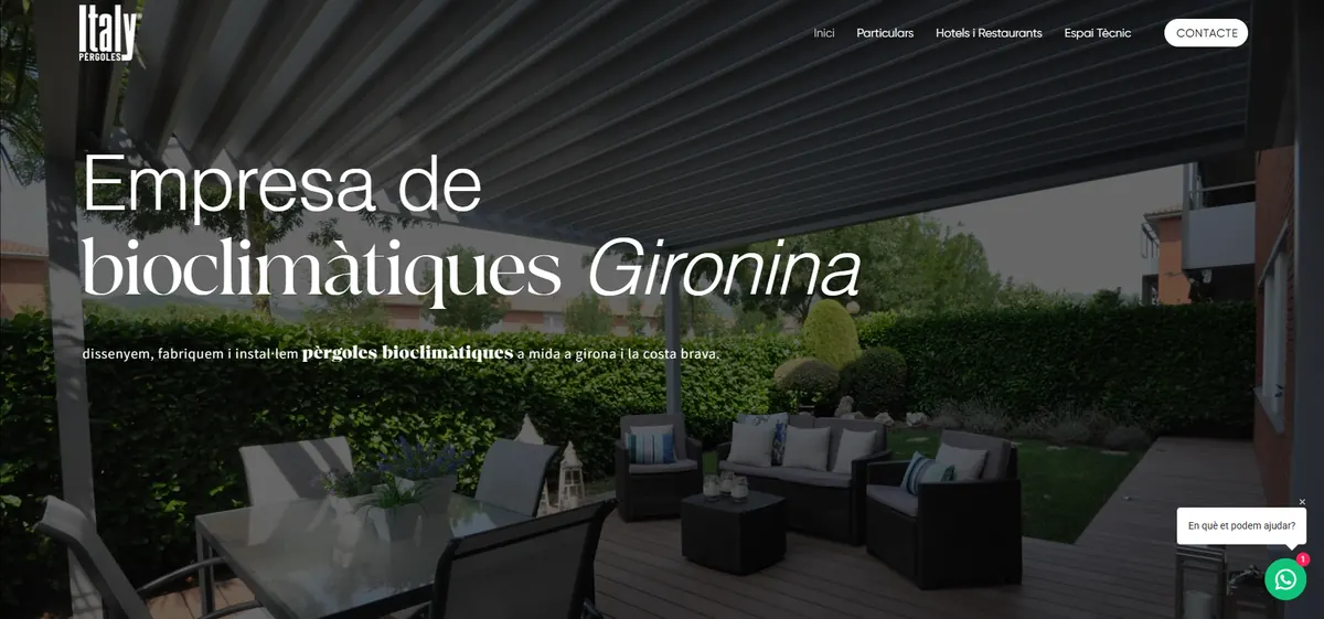 Web de Pèrgoles Bioclimàtiques Girona