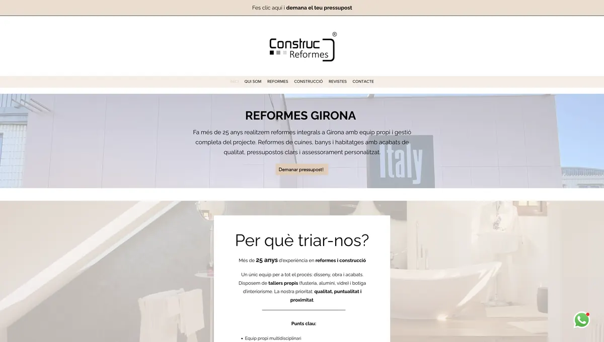 Web de Reformes Girona